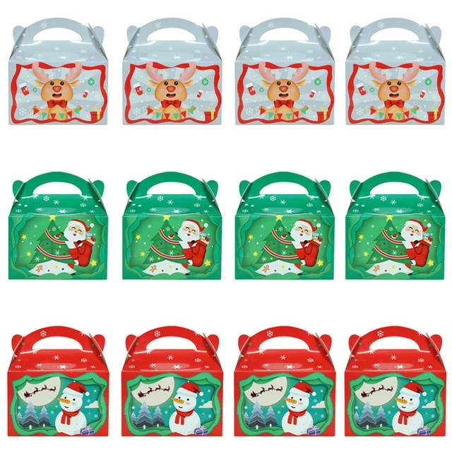 12 Pcs Cardboard Treat Box Christmas Gift Box Candy Gift Box Packing Box