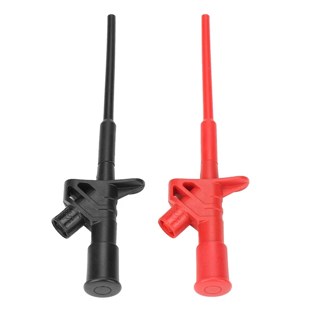 2Pcs P5004 High Voltage Flexible Test Probe Insulated Quick Test Hook Clip FEI