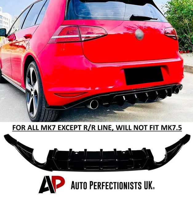 VW GOLF MK7 GTI GTD TSI TDI TCR Style Rear Valance Diffuser Spoiler ...