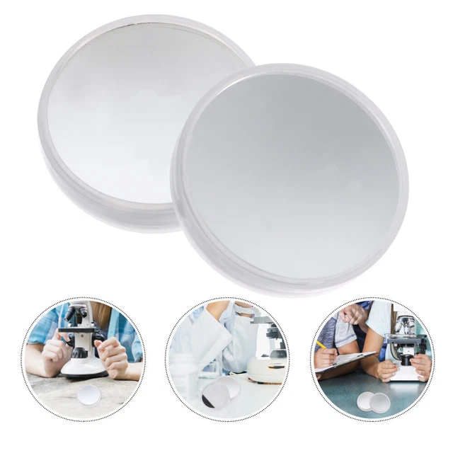 2 Pcs Laboratory Supplies Optical Glass Prism Reflector Microscope
