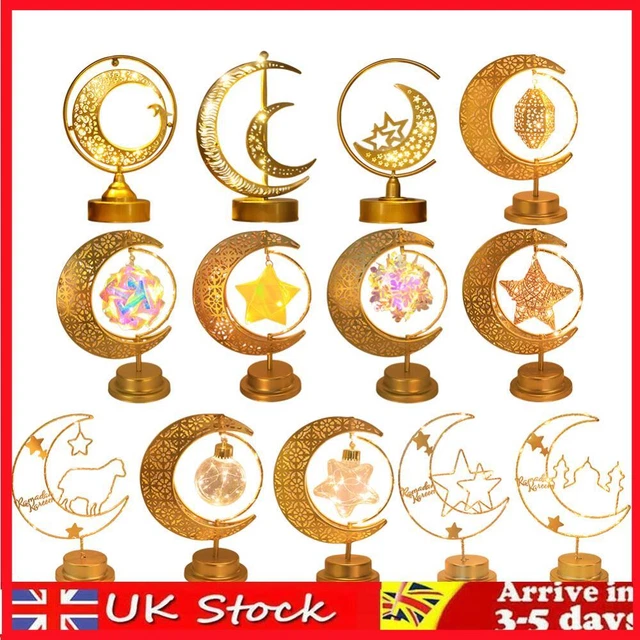 Tujoe Ramadan Light: Eid Crescent Moon Star Light 31x23inch Tujoe Ramadan Light: Eid Crescent Moon Star Light 31x23inch