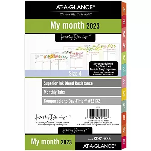 AT-A-GLANCE 2023 Monthly Planner Refill, 52132 Day-Timer, 5-1/2" x 8-1/2",