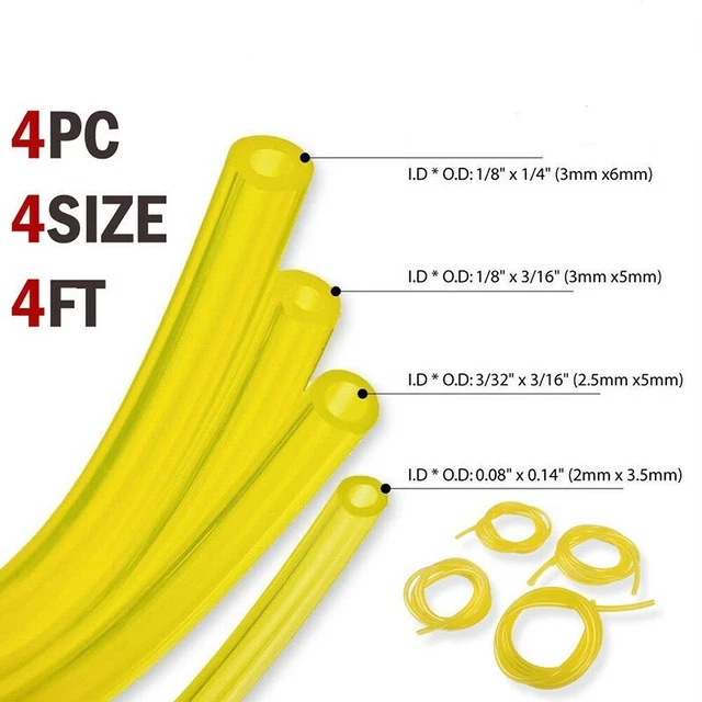 Tuyau à Essence Noir NBR 6mm Intérieur - Rouleau De 3m - Pour Moteurs, Voitures, Tondeuses, Tracteurs - 10