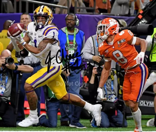 Ja'marr Chase Signed Photo 8X10 Rp Autographed Picture Lsu Championship Game