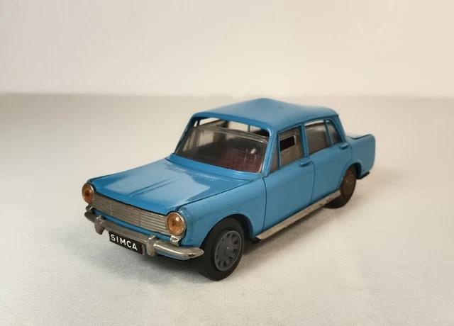 Jouet En Tôle Joustra – Simca 1500 Bleue – Échelle 1/18 – Vintage Années 60 – Pour Collection