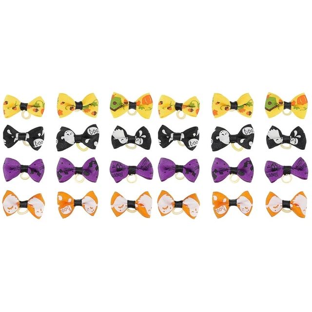 24 pz fascia per copricapo per animali domestici poliestere per cani di piccola taglia fascia per capelli di Halloween