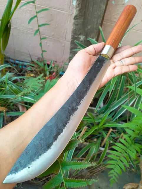 Handmade Machete Camping E-nep knife 12.1”forged blade,Rosewood (Pa-Dauk) handle