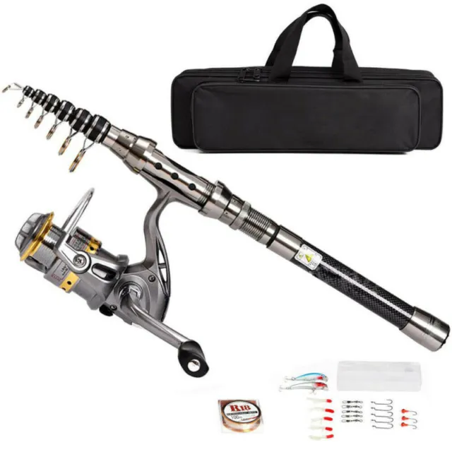 SOUTH BEND RECLUSE Spinning Rod Reel Combo Fishing Pole Red White $26.79 -  PicClick