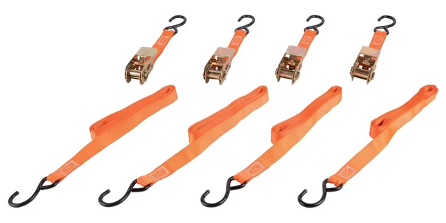 Ultimate Speed Spanngurt-und Gepäckbänderset 8-teilig mit Haken PKW-Anhänger