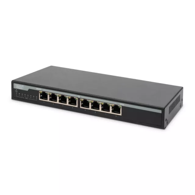 Digitus 8-Port Gigabit PoE Desktop Netzwerk Switch maximal 135W