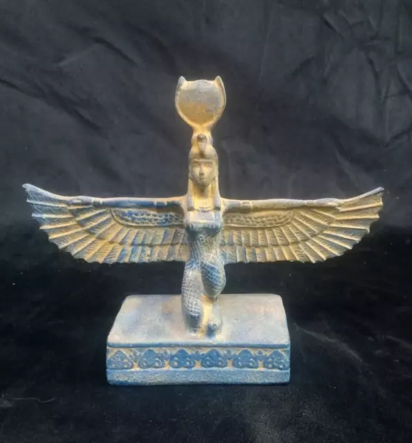 Rare Pharaonic Statue of God Isis Open Wings Ancient Egyptian Antiques Egypt BC