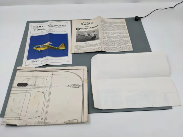Vintage Model Airplane + Boat Radio Control Brochures, Manuals, and Plans