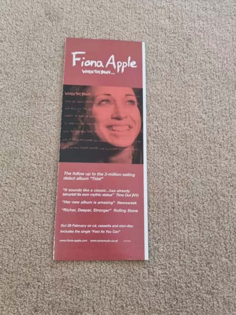 Tnewl16 Advert 11X4 Fiona Apple : 'When The Pawn...' Album