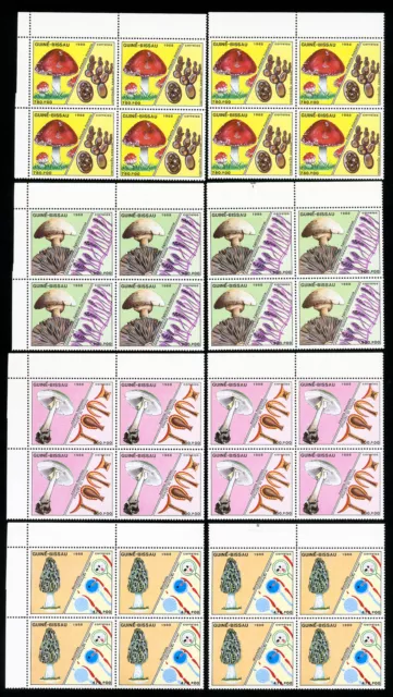 Guinea-Bissau 8 Block 4 Stamp Sets Of #756-71 XF OG NH
