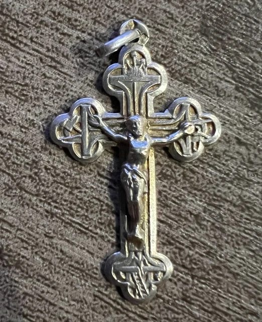 Croix Ancienne En Argent - Bijou Religieux Vintage
