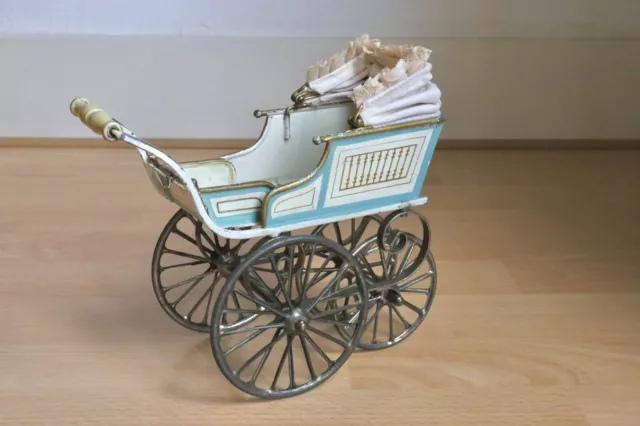 Uralt blech Märklin Puppenwagen Kinderwagen, tin toy pram doll carriage RARE!