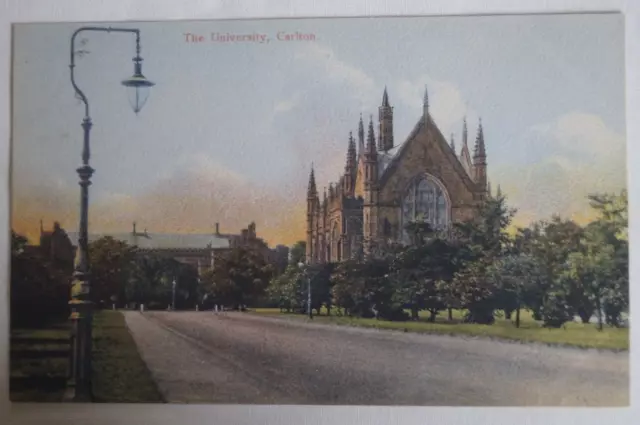 The University Carlton Melbourne Victoria Australia Vintage Antiquarian Postcard