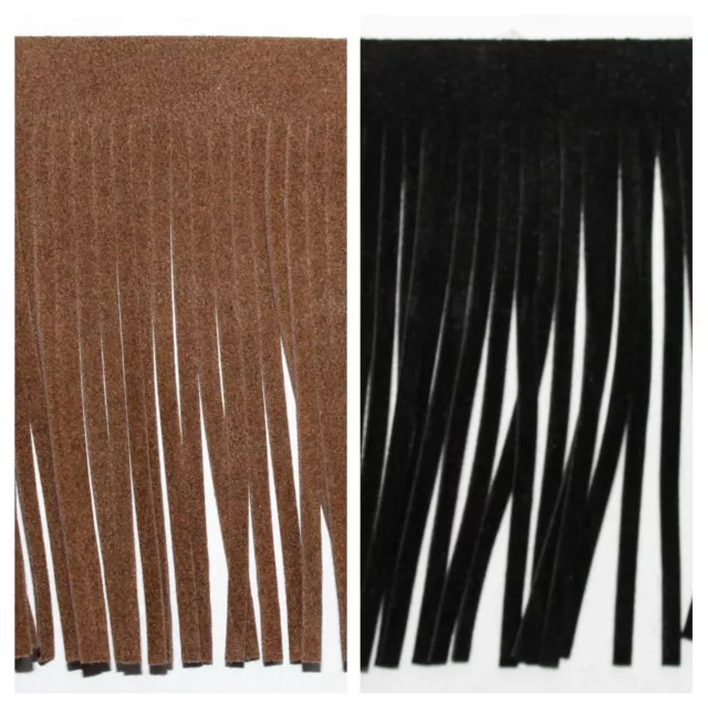 4 Inch/10cm Suede Fringe Trimming Sewing Crafts Edging Curtains Cushioning