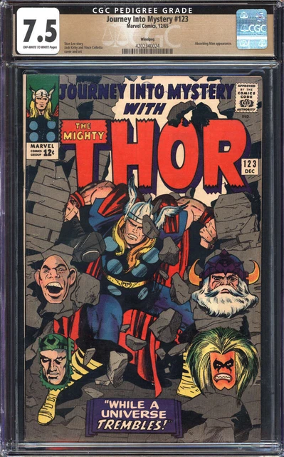 Journey Into Mystery #123 Cgc 7.5 Ow/Wh Pages // Marvle Comics 1965