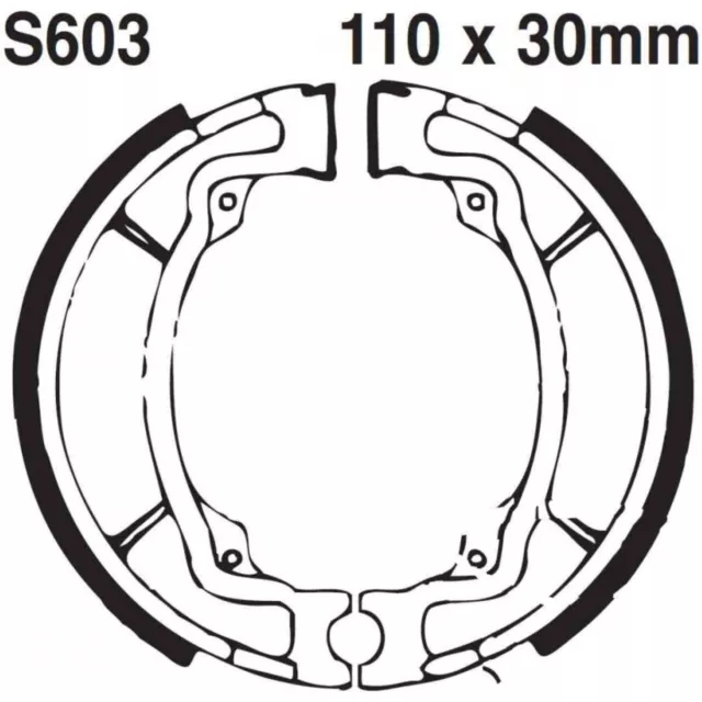 Bremsbacken mit Feder EBC vorne Bremse Motorradbremse brake shoes grooved in 16