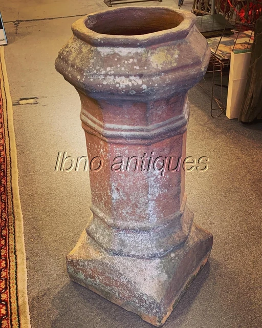 Victorian Terracotta Roof Chimney Cap / Pot.  Great As Pedestal / Table Base