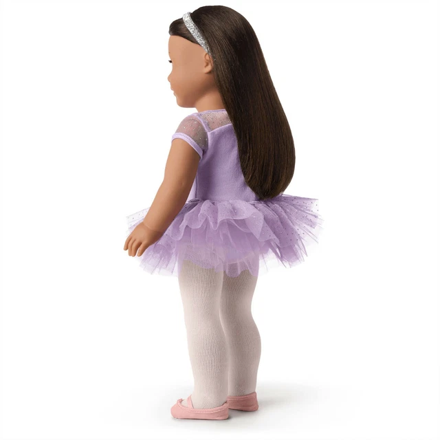 American Girl Shimmering Ballet Outfit for 18" Dolls ~Purple Leotard Tutu+ NEW 3