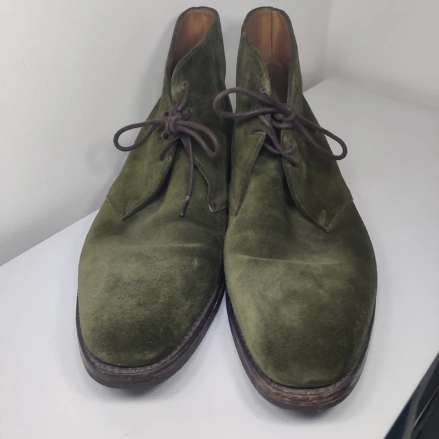 LOAKE 1880 PIMLICO Kempton George Chukka Boots Green Suede Mens Made In ...