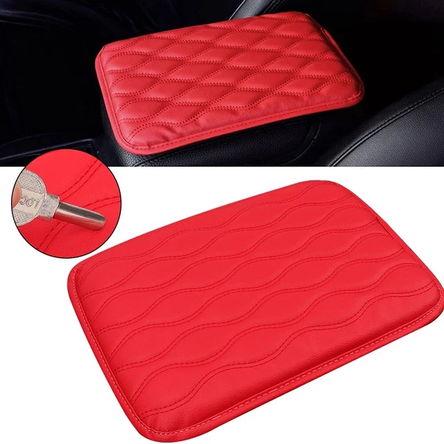 Bracciolo Auto Universale, Cuscino In Pelle PU Con Imbottitura Memory Foam, 30x21x2 Cm, Antigraffio E Impermeabile, Per Auto, SUV, Camion (Colore Grigio)