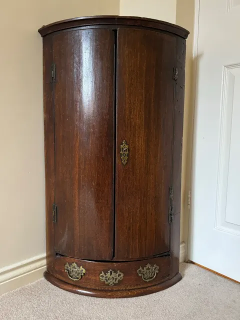 Antique Georgian Corner Cabinet - Old Oak