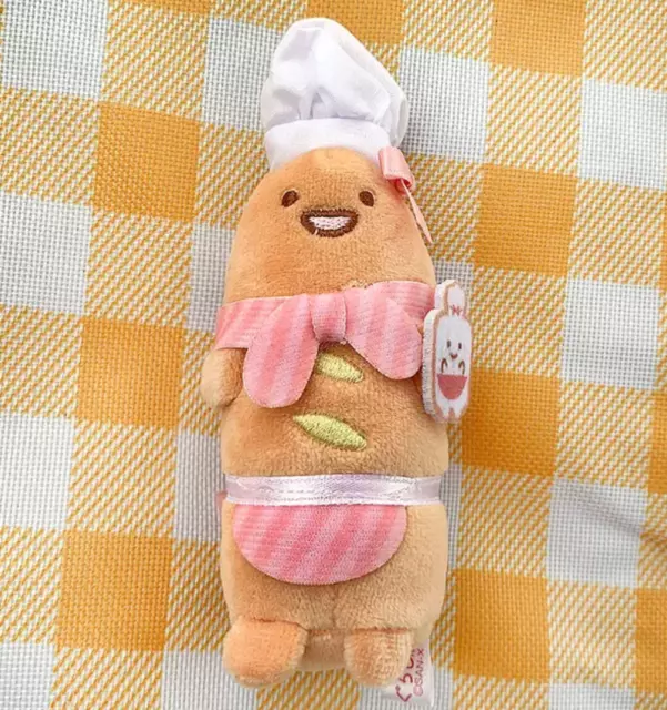 Sumikko Gurashi Pan Tencho Bread Stick Chef Mini Plush Mascot Keychain 10cm