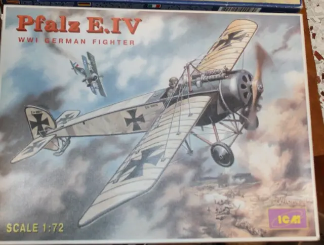 VINTAGE 1:72 SCALE Model Kit WWI German Fighter Pfalz E.IV single wing ...