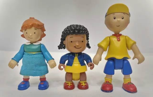 Caillou TV show PBS Treehouse poseable Action Figurine Rosie clementine Lot of 3