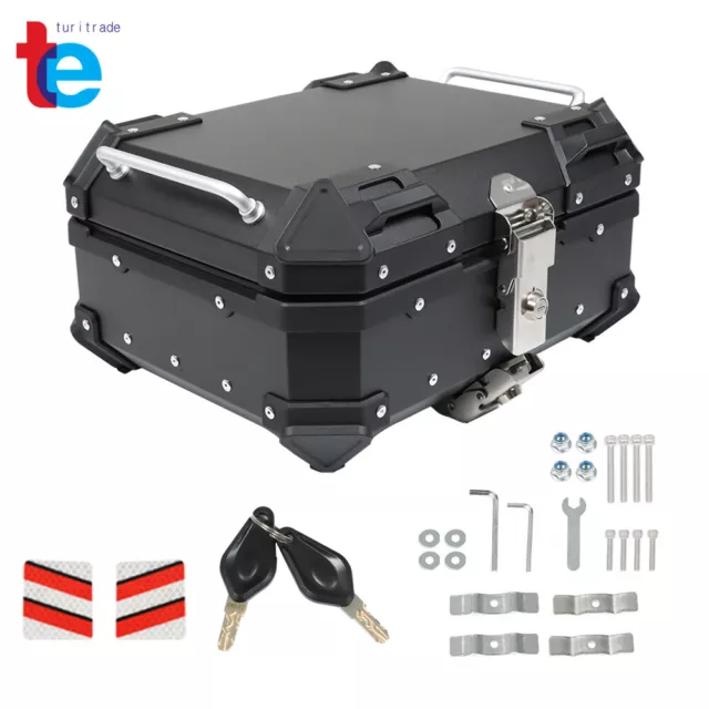 Motorcycle 22L Black Trunk Top Case Waterproof Tour Tail Box Luggage Storage