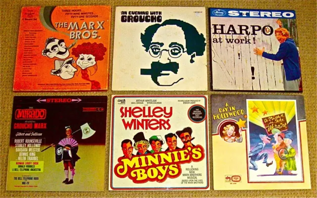 MARX BROS.LPs: Radio/ EveningGroucho/HarpoAtWork/Groucho-Mikado/+2 BroadwayShows