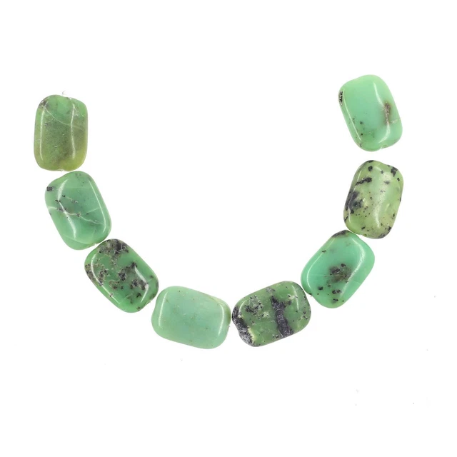 8PC Chinese Chrysoprase ( Serpentine ) Rectangle Cushion ap. 12X17mm #61017