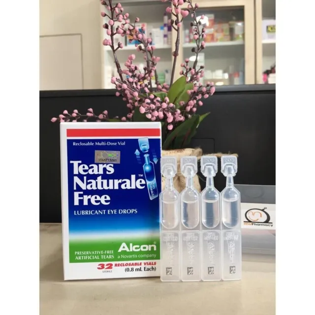 20 X ALCON TEARS NATURALE FREE 32 Flacons 0,8 ml LUBRIFIANT COLLYRE RELEVANT 2