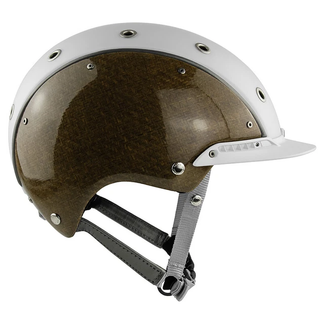 Reithelm CHAMP 3 Flachsfaser Casco weiß/grau Reitkappe Reiterhelm Gr. S M L |NEU