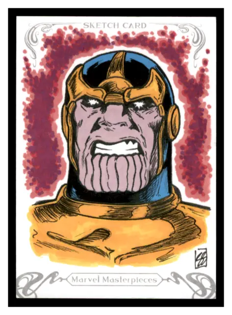 2018 Upper Deck UD Marvel Masterpieces 1/1 Sketch Thanos Sean Stannard JS