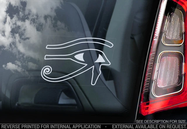 Wildside Auto Decals Egyptian Eye Of Horus & Ra Symbols – Car Window Vinyl Stickers, 4x5