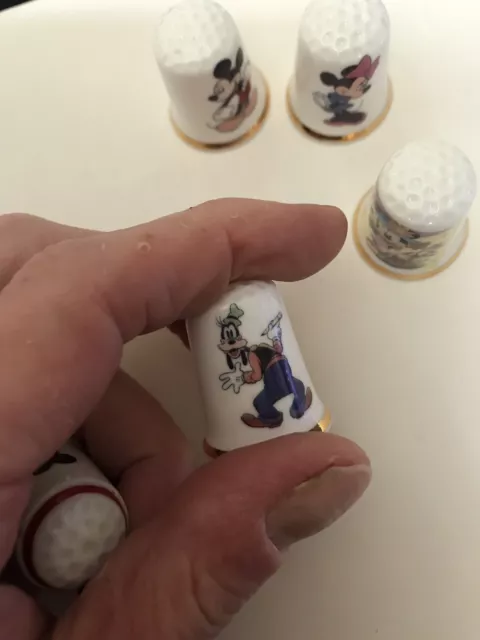 Walt Disney Mickey Mouse and Minnie Mouse Thimbles - by Radnor of England 3