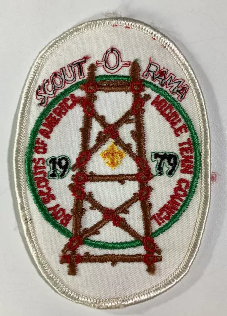BSA BOY SCOUTS OF AMERICA Patch Vtg 1979 Middle Tennessee Scout-O-Rama Tower