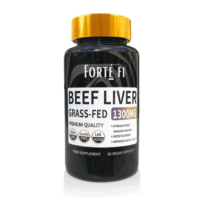 BEEF LIVER CAPSULES GrassFed Organic Liver Supplement 60 x 650mg £14