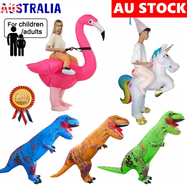 Child Adult Christmas Inflatable Costume Dinosaur Cosplay Outfits Xmas AU