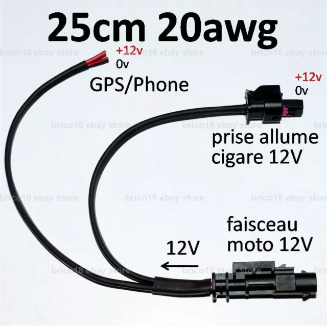 BMW Accessory Plug Power Outlet 25cm/20awg - R1250 F650 F700 F750 F800 F850 GS 2