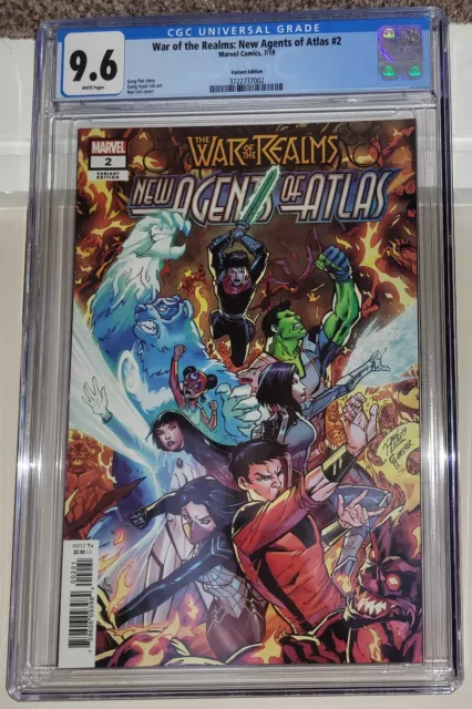 War of the Realms: New Agents of Atlas #2 CGC 9.6 1:25 Lim variant Marvel