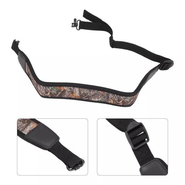 Élingue de chasse camouflage confortable avec pivots et sangle en nylon robuste