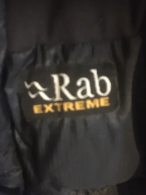 Original RAB Extreme Summit Ultra Thermal Down Hooded Stealth Black Light Jacket