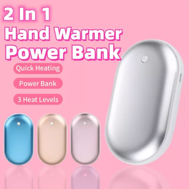 Rechargeable Hand Warmer 3 Levels Pocket USB Power Bank Portable Winter Heater