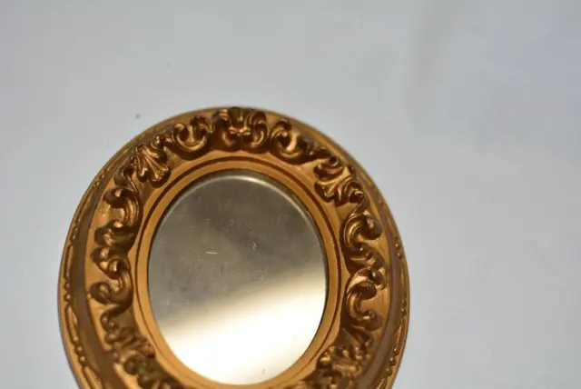 Italy Regency Mid-Century Mirror PICTURE FRAME Vintage Antique Plastic Ornate