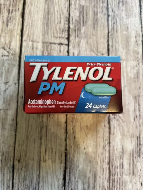 Tylenol PM Extra Strength Pain Reliever & Sleep Aid Caplets 500 mg, 24 Caplets Tylenol PM Extra Strength Pain Reliever & Sleep Aid Caplets 500 mg, 24 Caplets